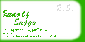 rudolf sajgo business card